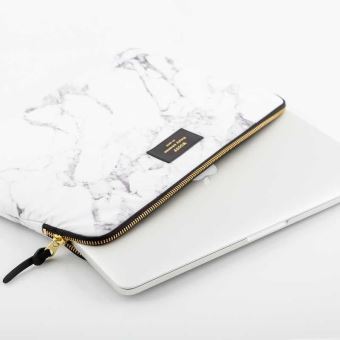 Housse pour MacBook 13" Wouf White Marble