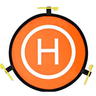 Tapis d'atterrissage pour drone - SVATV - Pliable - Double face - Étanche - Universel - Orange