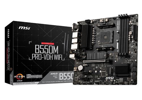 Carte mère MSI B550M PRO-VDH WIFI micro ATX Socket AM4 Chipset AMD B550