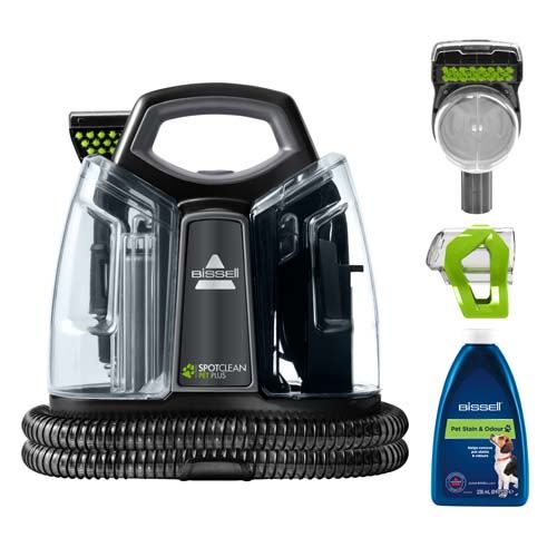 Bissell SpotClean Pet Plus Teppichreinigungsmaschine Trocken&Nass Schwarz, Transparent