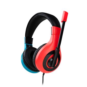 Micro casque stéréo filaire Nacon pour Nintendo Switch Rouge et bleu