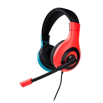 Micro casque stéréo filaire Nacon pour Nintendo Switch Rouge et bleu