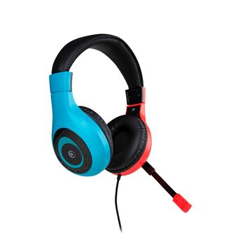 Micro casque stéréo filaire Nacon pour Nintendo Switch Rouge et bleu