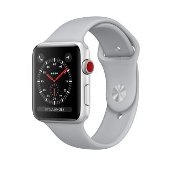 Apple Watch Series 3 Cellular 42 mm Boîtier en Aluminium Argent avec  Bracelet Sport Nuage - Apple Watch - Achat \u0026 prix | fnac