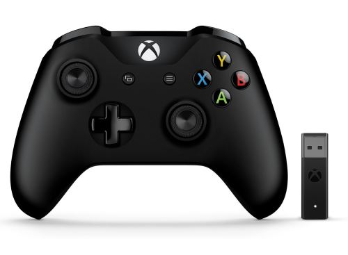 Manette Xbox One Microsoft Sans fil Noir + Adaptateur sans fil pour Windows 10