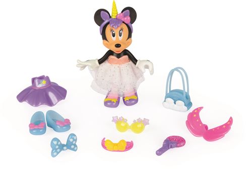Minnie, Figurine Fashion articulée 15 cm, 14 pièces , Thème Licorne, Jouet  pour enfants dès 3 ans, MCN282