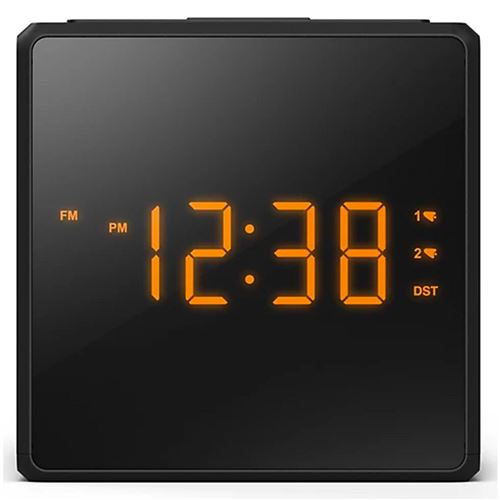 Radio Réveil Philips TAR4500 – Double Alarme, Tuner Numérique FM, Port USB-C