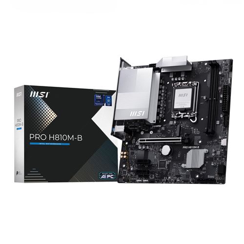 Carte mère MSI PRO H810M-B Micro ATX Socket LGA1851 Chipset Intel H810