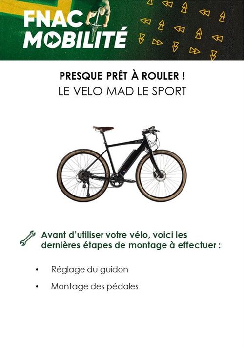 verachten oven gemeenschap Le Vélo Mad Sport 2 460 W elektrische fiets maat 50 zwart - Elektrische  fiets bij Fnac.be