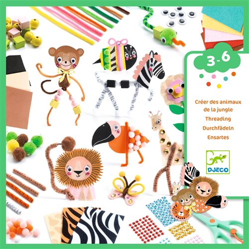 Djco Multicolore Jeu Créatif Djeco Boîte À Créer Animaux De La Jungle
