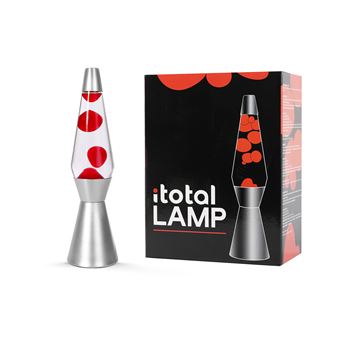 Lampe à poser Itotal Lave à base argentée Liquide Rose et Transparent 30 W