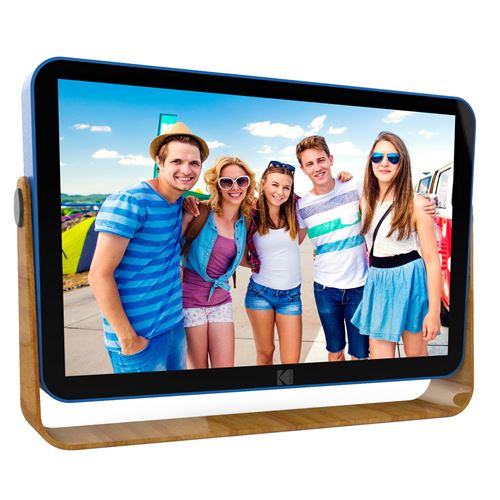 Cadre Photo Numérique Kodak 10\" Ecran Tactile Wifi Bleu