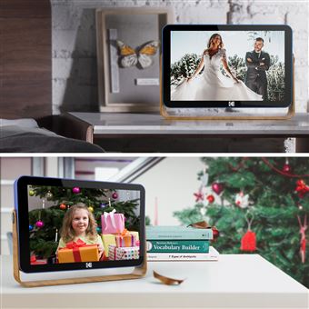 Cadre Photo Numérique WiFi Silvergear 10,1 Pouces - Écran Tactile, Partage à Distance & Design Moderne