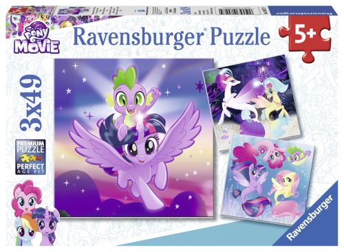 Puzzle 3 x 49 pièces Aventures avec les poneys My Little Pony Movie Ravensburger