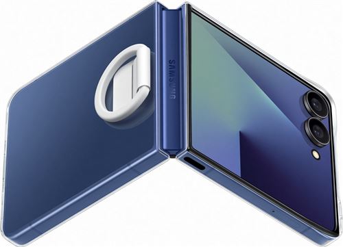 Coque avec anneau selfie Transparent pour Samsung Galaxy Z Flip 7