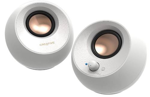 Enceintes PC Creative Pebble V3 Bluetooth Blanc