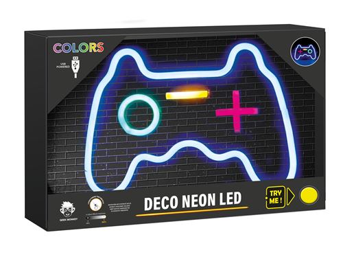Deco Neon Led XL Geek Monkeys modèle Manette gamer