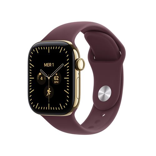 Apple Watch Series 12 GPS + Cellular 42 mm Boîtier en Or radieux avec Bracelet Sport /
