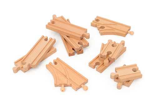 Coffret Rails BRIO World - 12 Pièces Pack B - Pour Circuits Train Bois - Enfant Dès 3 Ans