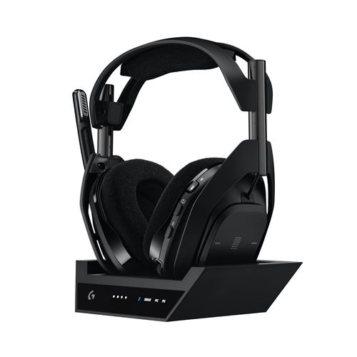 Casque gaming sans fil Logitech G Premium Astro A50 X Lightspeed + station d accueil pour Xbox Series XS + PS5 + PC et Mac Noir
