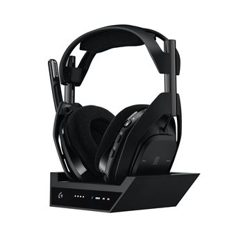 Casque gaming sans fil Logitech G Premium Astro A50 X Lightspeed + station d'accueil pour Xbox Series XS + PS5 + PC et Mac Noir - 1