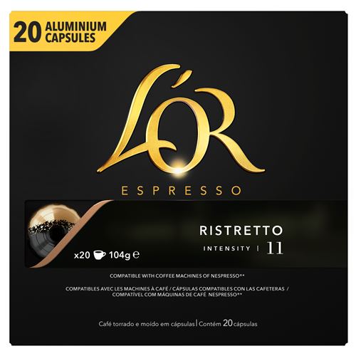 Pack de 20 capsules L’Or Espresso Ristretto Intensité 11