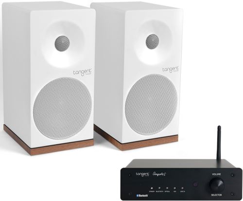 Pack Tangent Spectrum Luidsprekers x4 Wit + Bluetooth Versterker Ampster Zwart