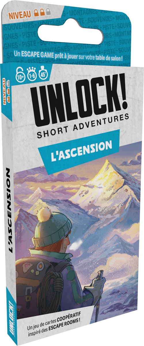 Jeu D'Escape Game Asmodee Unlock! Short L'Ascension – Coopératif 30-45 Min