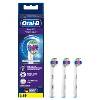 Pack de 3 brossettes Oral B 3D White Blanc