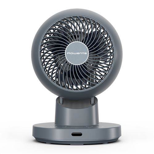 Ventilateur De Table Rowenta Turbo Swift Compact Qv2540F0 Bleu Gris