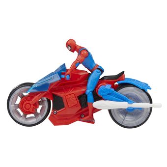 Figurine Spiderman avec Moto 10 cm