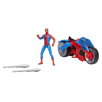 Figurine Spiderman avec Moto 10 cm