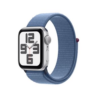 Apple Watch SE GPS, boîtier en Aluminium Argent de 40 mm avec boucle sport Bleu Hiver