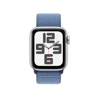 Apple Watch SE GPS, boîtier en Aluminium Argent de 40 mm avec boucle sport Bleu Hiver