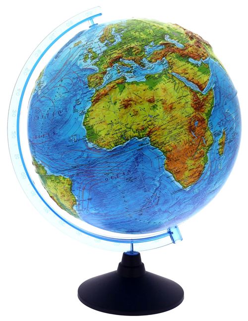 Globe Terrestre Lumineux GIANTEX 3 En 1 - 23 Cm Avec Constellations - Éducatif Enfant - Base Métal