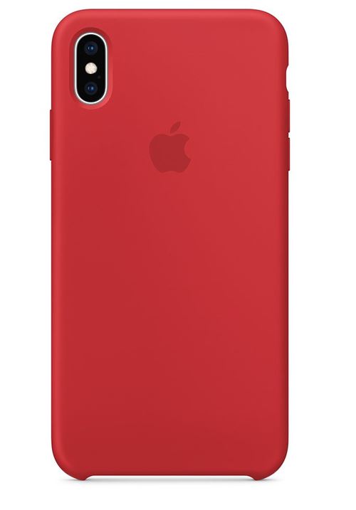 Coque en silicone Apple Rouge pour iPhone XS Max