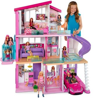 Barbie Coffret Maison De Poupée Meublée Avec Espace De Jeu À 360 De