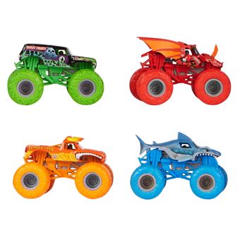 PACK DE 4 VEHICULES DIE CAST 1:64 MONSTER JAM