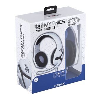 Casque Gaming filaire pour PS4 Konix Nemesis Mythics Blanc