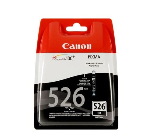 Canon CLI-526BK - Zwart - origineel - blister - inkttank - voor PIXMA iP4950, iX6550, MG5350, MG6150, MG6250, MG8150, MG8250, MX715, MX885, MX892, MX895