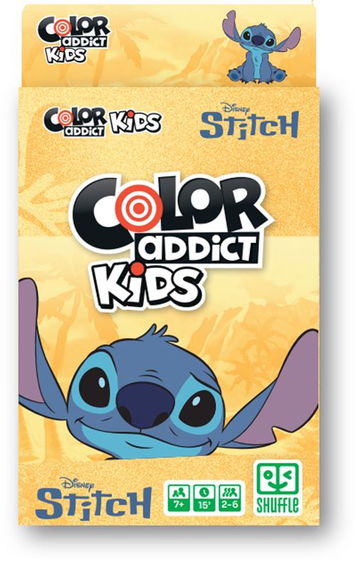 Jeu de cartes CARTAMUNDI Color Addict Kids Stitch 55 cartes 2 à 6 joueurs 3+ Jaune Neuf - vue 2