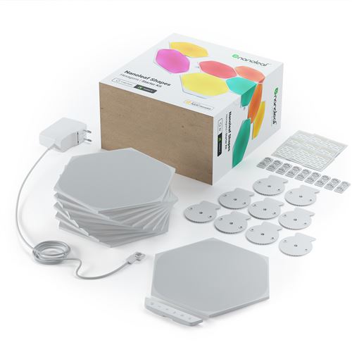 Ruban LED Nanoleaf Shapes Hexagons Starter Kit 9 Panneaux 18 W