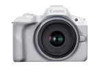 Canon EOS R50 - Appareil photo numérique - sans miroir - 24.2 MP - APS-C - 4K / 30 pi/s - 2.5x zoom optique objectif RF-S 18 - 45 mm F4.5 - 6.3 IS STM - Wi-Fi, Bluetooth - blanc