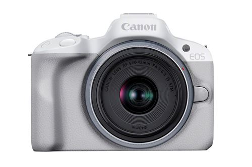 Appareil photo hybride Canon EOS R50 blanc + RF-S 18-45mm f/4.5-6.3 IS STM État correct - Canon reconditionné disponible sur Fnac