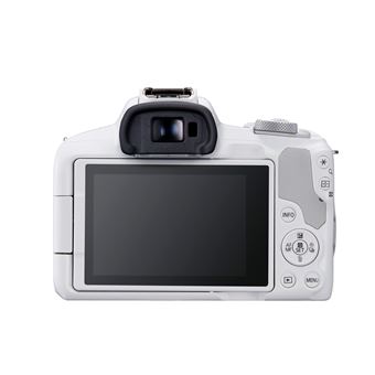 Canon EOS R50 - Appareil photo numérique - sans miroir - 24.2 MP - APS-C - 4K / 30 pi/s - 2.5x zoom optique objectif RF-S 18 - 45 mm F4.5 - 6.3 IS STM - Wi-Fi, Bluetooth - blanc