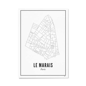Affiche Wijck 30 x 40 cm Le Marais