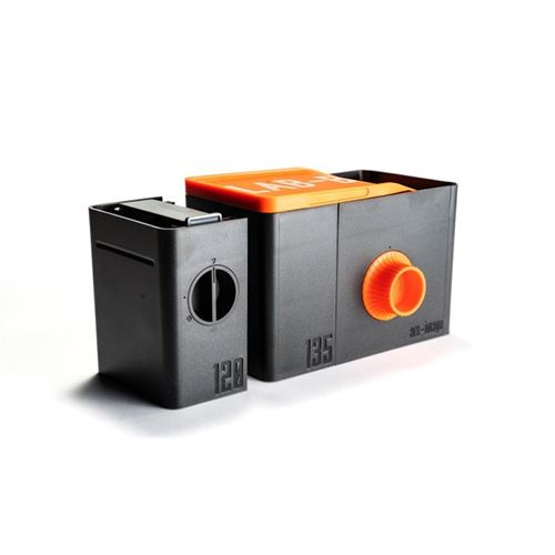 Modules Lab-Box Ars-Imago pour le développement de film 24x36 et 120 mm Gris et orange