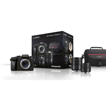 Pack Appareil photo hybride Panasonic Lumix G7 + Objectif Panasonic Lumix G Vario 14-140mm f/3,5-5,6 + Panasonic Optique Lumix 25 mm f/1-7 ASPH O.I.S Noir + Housse Lumix G Noir - 1