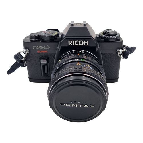 Appareil photo reflex Ricoh KR-10 Super 28-50mm f3.5-4.5 SMC 2-Touch K Mount Manual Focus Lens Noir Reconditionné