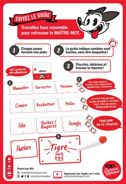Asmodee | Le Scorpion Masqué | Master Word | Gioco per feste | 2-6 giocatori | Dai 12+ anni | 15+ minuti | Tedesco : Raimbault, Christophe